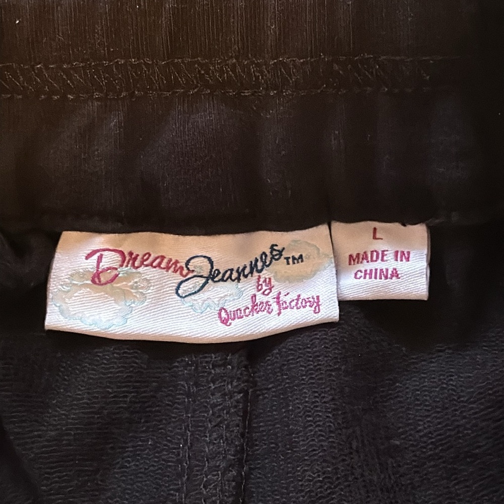 Quacker Factory DreamJeannes Sparkle & Shine Pull-On Gaucho black size L NWOT - Picture 14 of 17